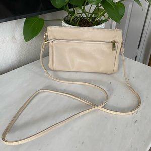 Faux leather tan purse